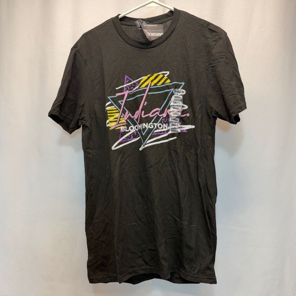 District Indiana University T-Shirt Small Black‎ Retro 90s Bloomington NEW
